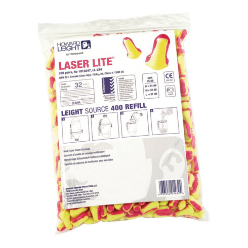 Gehörschutzstöpsel Laser Lite EN 352-2 SNR 35 dB Nachfüllpack 200 PA/Pk.