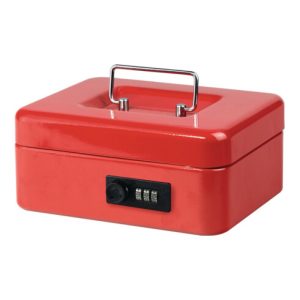 Geldkassette MONEY H90xB200xT160mm Gewicht 1kg Zahlenschloss rot BURG-WÄCHTER