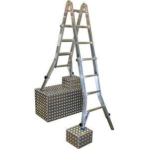 Gelenk-Teleskopleiter, mit 4 x 4 Sprossen Gelenk-Teleskopleiter, mit 4 x 4 Sprossen