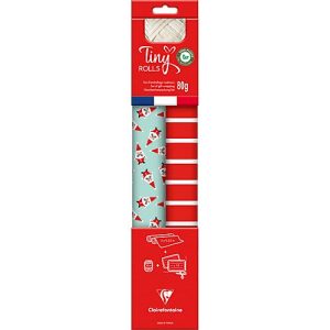 Geschenkverpackungs-Set Clairefontaine, 2 Tinyrollen Geschenkpapier L 5 m x B 350 mm, Geschenkband L 20 m & 10 Geschenkanhänger Geschenkverpackungs-Set Clairefontaine, 2 Tinyrollen Geschenkpapier L 5 m x B 350 mm, Geschenkband L 20 m & 10 Geschenkanhänger