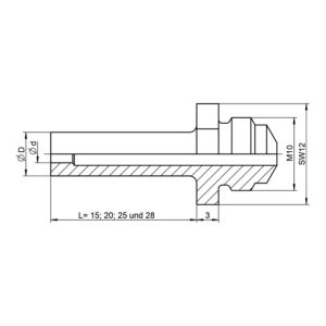 Gesipa Ersatzteil Mundstück 17/20 Sonderlänge 25 mm Gesipa Ersatzteil Mundstück 17/20 Sonderlänge 25 mm
