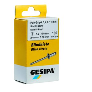 Gesipa Mini-Pack PolyGrip Stahl/Stahl 4 x 13 Gesipa Mini-Pack PolyGrip Stahl/Stahl 4 x 13