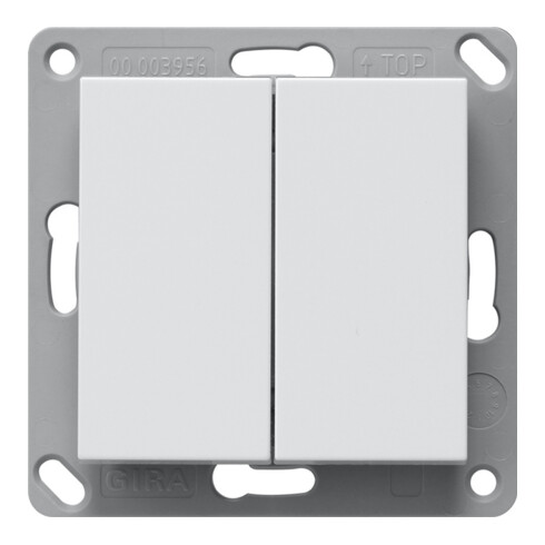 Gira Funk-Wandsend. batterielos 2fach reinweiß 242203