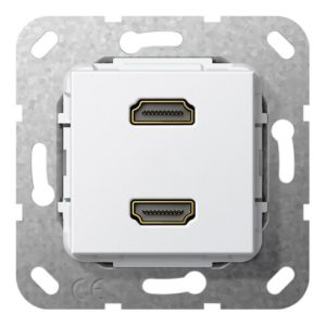 Gira HDMI 2fach Kabelpeitsche rws 567203 Gira HDMI 2fach Kabelpeitsche rws 567203