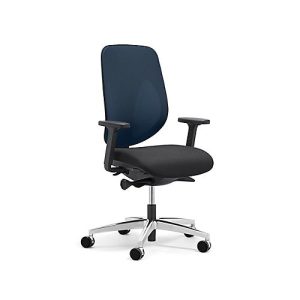 Giroflex Bürostuhl 353, mit Armlehnen, Auto-Synchronmechanik, Muldensitz, blau/schwarz/alusilber Giroflex Bürostuhl 353, mit Armlehnen, Auto-Synchronmechanik, Muldensitz, blau/schwarz/alusilber