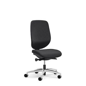 Giroflex Bürostuhl 353, ohne Armlehnen, Auto-Synchronmechanik, Muldensitz, schwarz/alusilber Giroflex Bürostuhl 353, ohne Armlehnen, Auto-Synchronmechanik, Muldensitz, schwarz/alusilber