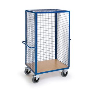 Gitter-Regalwagen, 1385 x 820 x 1800 mm, 1 Längswand offen Gitter-Regalwagen, 1385 x 820 x 1800 mm, 1 Längswand offen