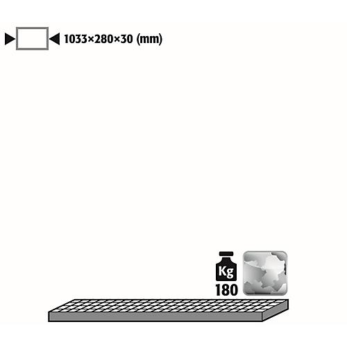 Gitterrost für asecos Druckgasflaschenschränke, Stahl, B 1033 x T 280 x H 30 mm, bis 180 kg