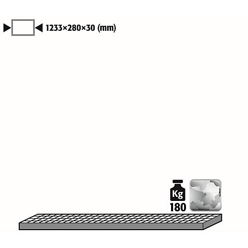 Gitterrost für asecos Druckgasflaschenschränke, Stahl, B 1233 x T 280 x H 30 mm, bis 180 kg