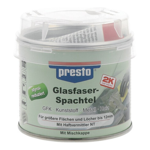 Glasfaserspachtel 250g Dose Spachtelmasse hellgrau