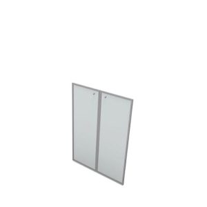 Glastür X-TIME WORK, 3 OH, satiniert, im Alurahmen, B 860 x T 5 x H 1280 mm Glastür X-TIME WORK, 3 OH, satiniert, im Alurahmen, B 860 x T 5 x H 1280 mm