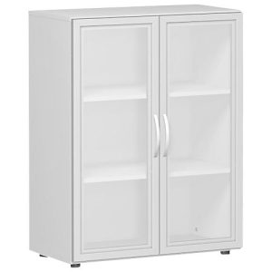 Glastürenschrank ALICANTE, 3 Ordnerhöhen, B 800 x T 420 x H 1104 mm, lichtgrau Glastürenschrank ALICANTE, 3 Ordnerhöhen, B 800 x T 420 x H 1104 mm, lichtgrau