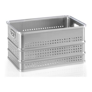 Gmöhling Stapelkasten A 152 gelocht 80l Aluminium Gmöhling Stapelkasten A 152 gelocht 80l Aluminium