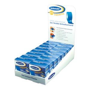Gramm Medical Actiomedic® AQUATIC Schnellverband, blau, 3 cm x 7 m, im Verkaufsdisplay Gramm Medical Actiomedic® AQUATIC Schnellverband, blau, 3 cm x 7 m, im Verkaufsdisplay