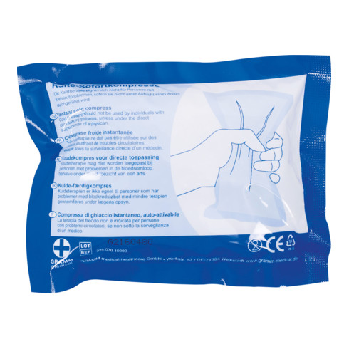 Gramm Medical Kälte-Sofortkompresse, selbstaktivierbar, 130 x 100 mm