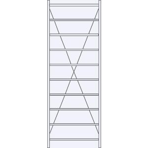 Grundregal R 3000, 10 Böden, B 1055 mm x T 400 mm, Böden verzinkt Grundregal R 3000, 10 Böden, B 1055 mm x T 400 mm, Böden verzinkt