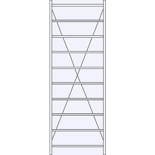 Grundregal R 3000, 10 Böden, B 1055 mm x T 400 mm, Böden verzinkt