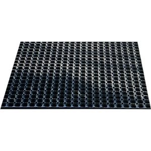 Gummi-Ringmatte, 600 x 400 mm, schwarz Gummi-Ringmatte, 600 x 400 mm, schwarz