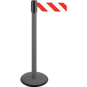 Gurtpfosten GLA 29, anthrazit, Gurt rot/weiß Gurtpfosten GLA 29, anthrazit, Gurt rot/weiß