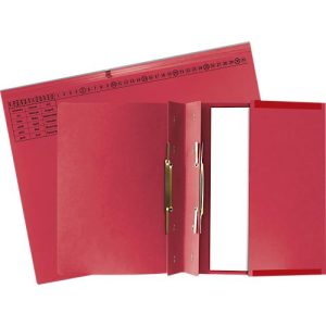 Hängehefter Exacompta, für 2 x Linksheftung, gefalzt, Dehnfalte, Organisationsdruck, Blauer Engel, Recycling-Karton, rot, 25 Stück Hängehefter Exacompta, für 2 x Linksheftung, gefalzt, Dehnfalte, Organisationsdruck, Blauer Engel, Recycling-Karton, rot, 25 Stück