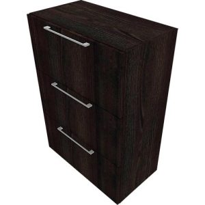 Hängeregisterschrank SOLUS PLAY, 3 Ordnerhöhen, B 800 x T 440 x H 1122 mm, Mooreiche