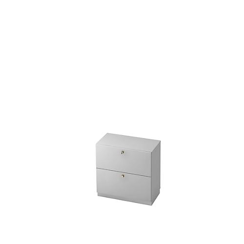 Hängeregistraturschrank, 2 OH, B 800 x T 420 mm, lichtgrau