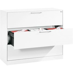Hängeregistraturschrank ASISTO C 3000, 3 Schubladen, 3-bahnig, B 1200 mm, weiß/weiß Hängeregistraturschrank ASISTO C 3000, 3 Schubladen, 3-bahnig, B 1200 mm, weiß/weiß