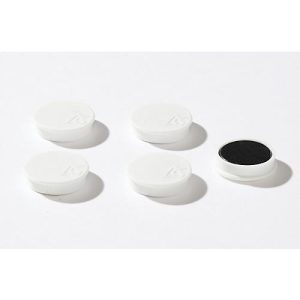 Haftmagnete, Ø 30 mm, Haftkraft ca. 700 g, 5 Stück, weiß Haftmagnete, Ø 30 mm, Haftkraft ca. 700 g, 5 Stück, weiß