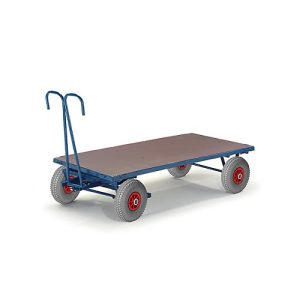 Handpritschenwagen, für den Innenbereich, ohne Bordwände, 1600 x 800 mm, Luftreifen Handpritschenwagen, für den Innenbereich, ohne Bordwände, 1600 x 800 mm, Luftreifen