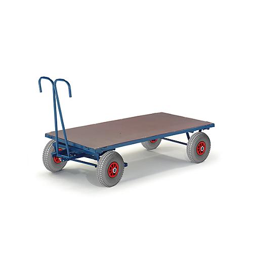 Handpritschenwagen, für den Innenbereich, ohne Bordwände, 1600 x 800 mm, Luftreifen
