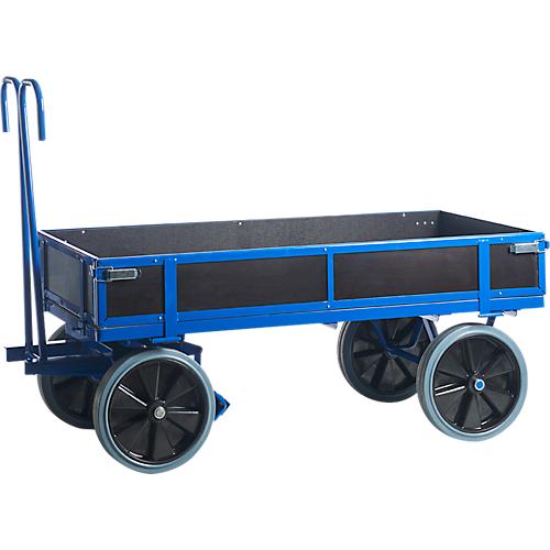 Handpritschenwagen, mit Bordwänden, Vollgummi, 1160x760 mm