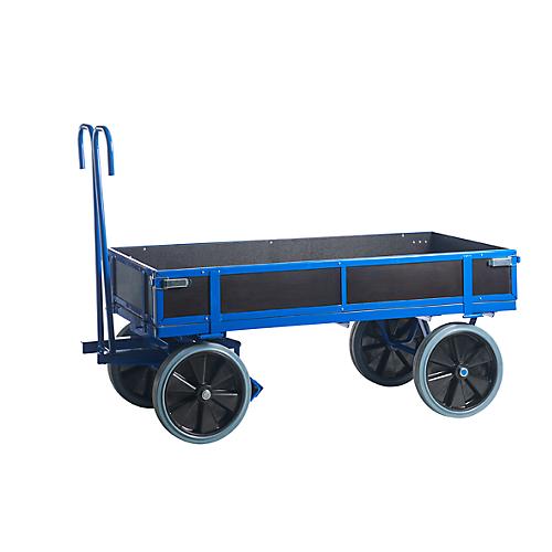 Handpritschenwagen, mit Bordwänden, Vollgummi, 1560x760 mm