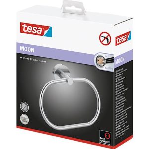 Handtuchring tesa Moon, rund, Befestigung ohne Bohren, ablösbar, Edelstahloptik Handtuchring tesa Moon, rund, Befestigung ohne Bohren, ablösbar, Edelstahloptik