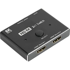 HDMI 2.1 Splitter Good Connections, 2-fach, direktional, bis 8K, inkl. USB-Kabel, schwarz HDMI 2.1 Splitter Good Connections, 2-fach, direktional, bis 8K, inkl. USB-Kabel, schwarz