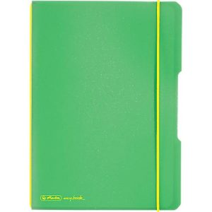 Herlitz Notizbuch my.book, Format DIN A5, Kunststoff, 40 karierte Blätter, grün
