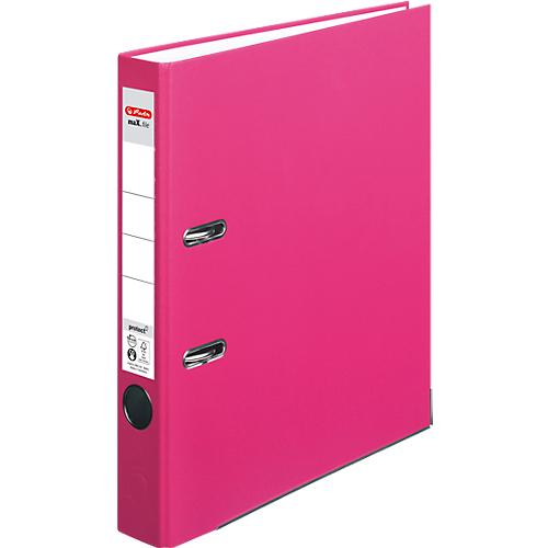 herlitz Ordner maX.file protect, DIN A4, Rückenbreite 50 mm, pink