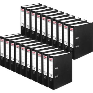 herlitz Ordner maX.file protect, DIN A4, Rückenbreite 80 mm, 20 Stück, schwarz