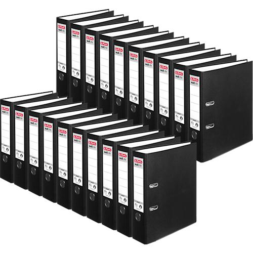herlitz Ordner maX.file protect, DIN A4, Rückenbreite 80 mm, 20 Stück, schwarz