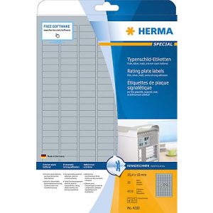 Herma Etiketten Nr. 4220 aus matter Polyesterfolie, 4725 Etiketten, 25 Bogen Herma Etiketten Nr. 4220 aus matter Polyesterfolie, 4725 Etiketten, 25 Bogen