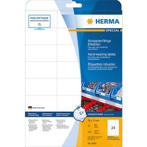 Herma Folien-Etiketten Nr. 4695 auf DIN A4-Blättern, 600 Etiketten, 25 Bogen Herma Folien-Etiketten Nr. 4695 auf DIN A4-Blättern, 600 Etiketten, 25 Bogen