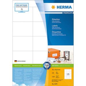Herma Premium-Etiketten Nr. 4278 auf DIN A4-Blättern, permanent haftend Herma Premium-Etiketten Nr. 4278 auf DIN A4-Blättern, permanent haftend