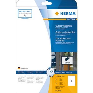 Herma wetterfeste Etiketten aus Polyesterfolie, 10 Etiketten, 10 Bogen Herma wetterfeste Etiketten aus Polyesterfolie, 10 Etiketten, 10 Bogen