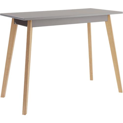 Hochtisch BALWOO, 4-Fuß Eichenholzgestell, beschichtete Spanplatte, B 1400 x T 700 x H 1050 mm, graphit