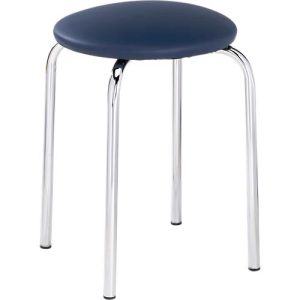 Hocker, stapelbar, 4-Fuß-Gestell, Kunstleder-Bezug, H 440 mm, blau Hocker, stapelbar, 4-Fuß-Gestell, Kunstleder-Bezug, H 440 mm, blau
