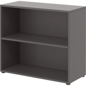 Home Office Regal TEMPIO, aus Holz, 2 Fächer, 2 OH, B 800 x T 340 x H 720 mm, anthrazit Home Office Regal TEMPIO, aus Holz, 2 Fächer, 2 OH, B 800 x T 340 x H 720 mm, anthrazit