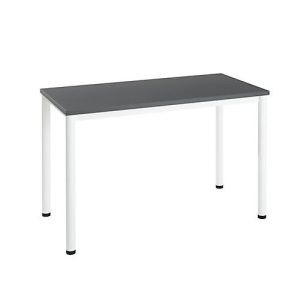 Home Office Schreibtisch Nevada, Rechteck, 4-Fuß Rundrohr, B 1200 x T 600 x H 740 mm, dunkelgrau/weiß Home Office Schreibtisch Nevada, Rechteck, 4-Fuß Rundrohr, B 1200 x T 600 x H 740 mm, dunkelgrau/weiß