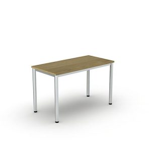 Home Office Tisch Bexxstar, Rechteck, 4-Fuß Rundrohr, B 1200 x T 600 x H 740 mm, Eiche-Dekor/chromsilber Home Office Tisch Bexxstar, Rechteck, 4-Fuß Rundrohr, B 1200 x T 600 x H 740 mm, Eiche-Dekor/chromsilber