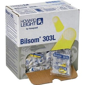 HONEYWELL Howard Leight Gehörschutzstöpsel Bilsom 303L, SNR 32 dB, EN 352-2, Polyurethan, 200 Paar/Verteilerbox HONEYWELL Howard Leight Gehörschutzstöpsel Bilsom 303L, SNR 32 dB, EN 352-2, Polyurethan, 200 Paar/Verteilerbox