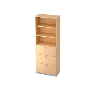 HR-Regalschrank, B 800 x T 420 mm, Ahorn-Dekor HR-Regalschrank, B 800 x T 420 mm, Ahorn-Dekor