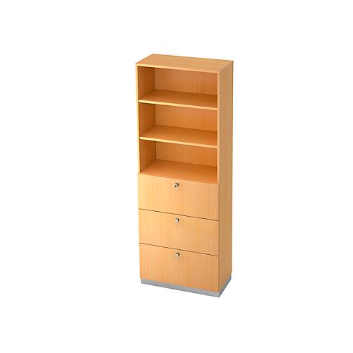 HR-Regalschrank, B 800 x T 420 mm, Buche-Dekor